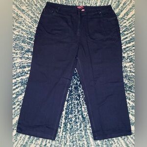 Woman Within Navy Blue Natural Fit Denim Pants (NWOT)